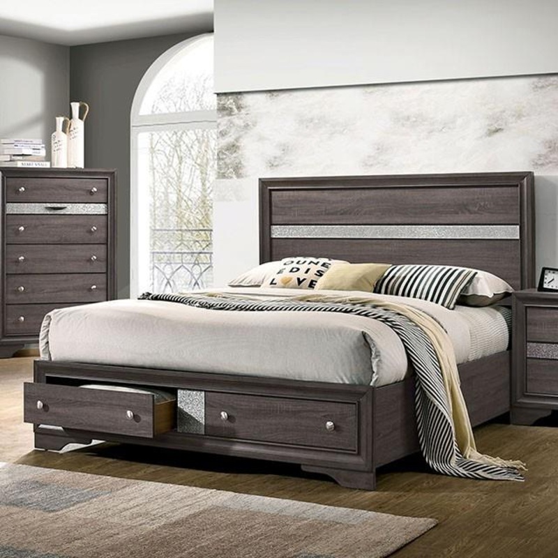 Furniture of America Chrissy CM7552GY-Q-BED Queen Bed
