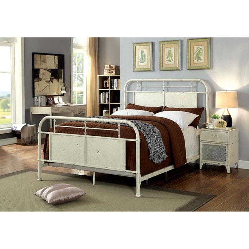 Furniture of America Haldus CM7502WH-EK E.King Bed