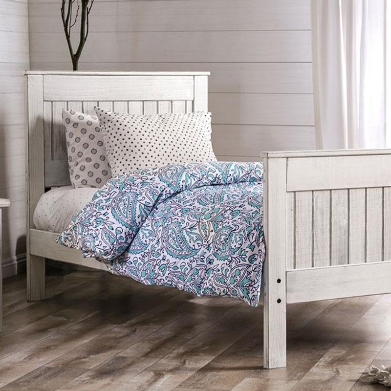 Furniture of America Rockwall AM7973WH-T-BED Twin Bed