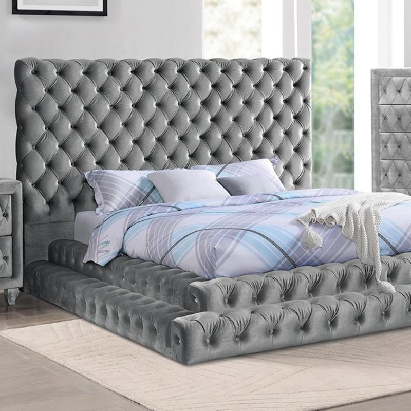 Furniture of America Stefania CM7227GY-Q-BED Queen Bed