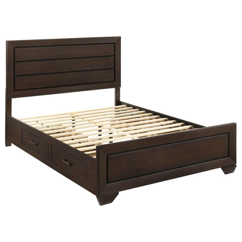 Coaster Furniture Kauffman 204390Q Wood Queen Storage Panel Bed – Dark Cocoa