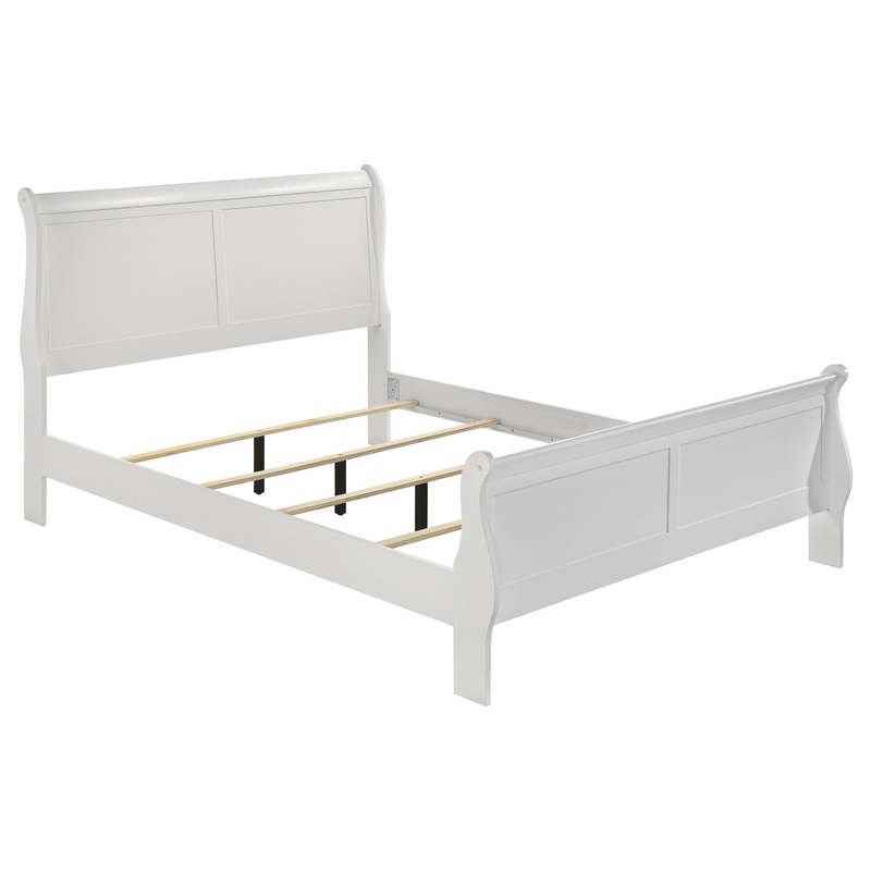 Coaster Furniture Louis Philippe 202441F 47-inch Full Sleigh Panel Bed – White