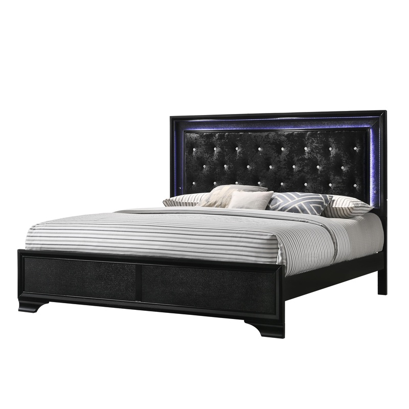 Crown Mark Micah King Upholstered Panel Bed B4350-K-HBFB/B4350-KQ-RAIL