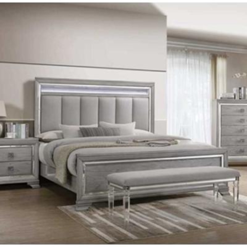 Crown Mark Vail King Upholstered Panel Bed B7200-K-HB/B7200-K-FB/B7200-KQ-RAIL