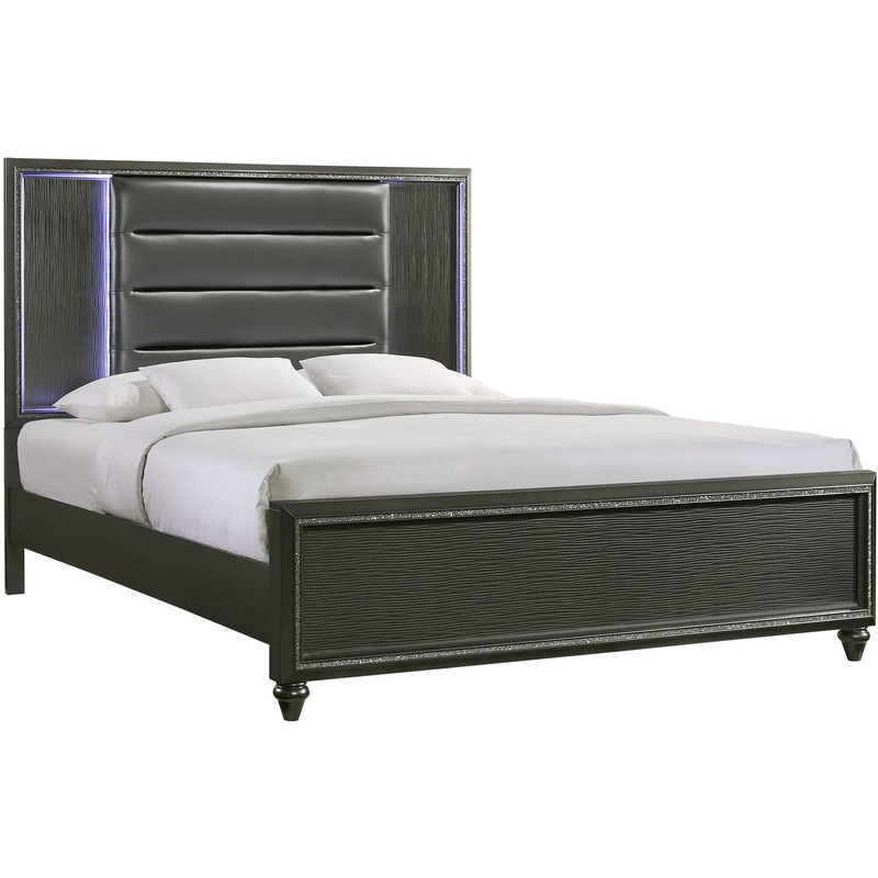 Elements International Moonstone MN600QB Queen Panel Bed