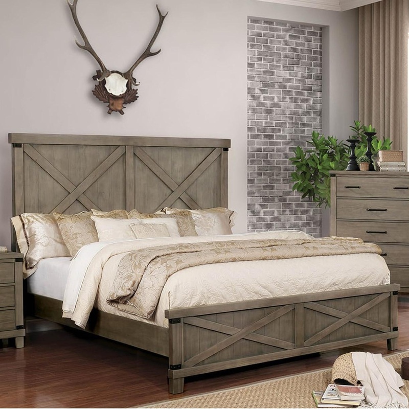 Furniture of America Bianca CM7734GY-CK California King Bed