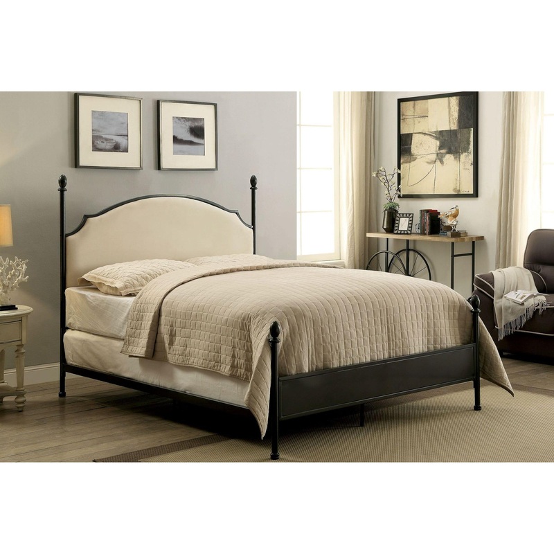 Furniture of America Sinead Twin Upholstered Poster Bed CM7420T