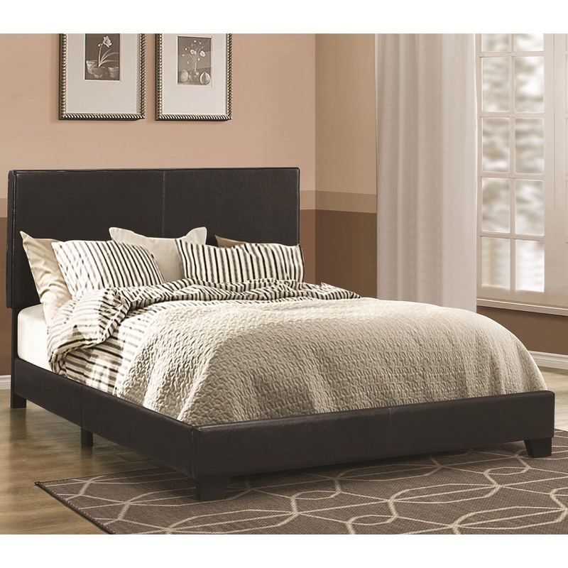 Coaster Furniture Dorian 300761F Faux Leather Upholstered Full Panel Bed – Black