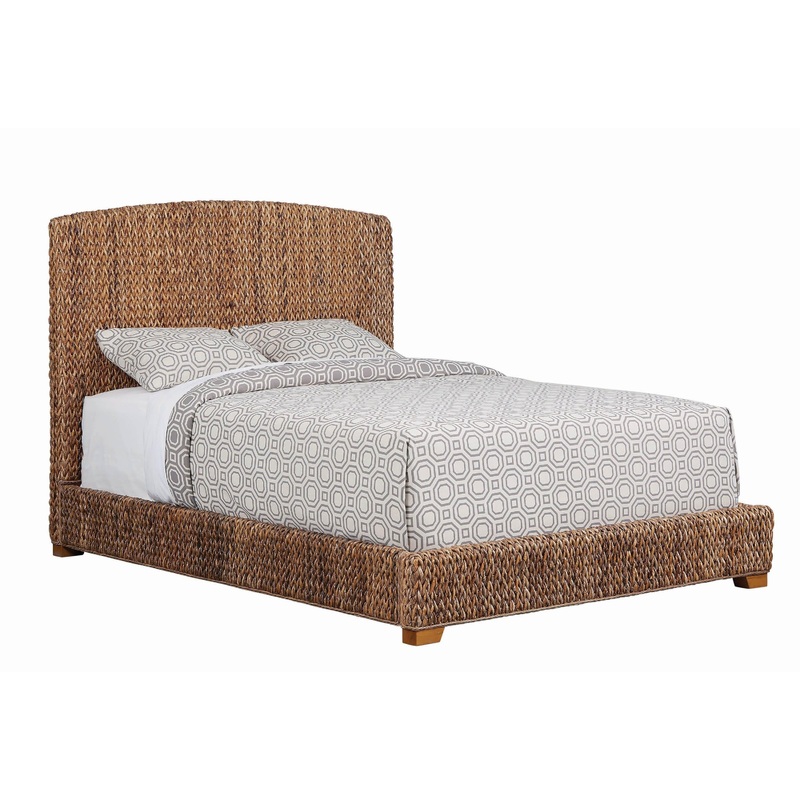 Coaster Furniture Laughton 300501KE Banana Leaf Eastern King Panel Bed – Amber