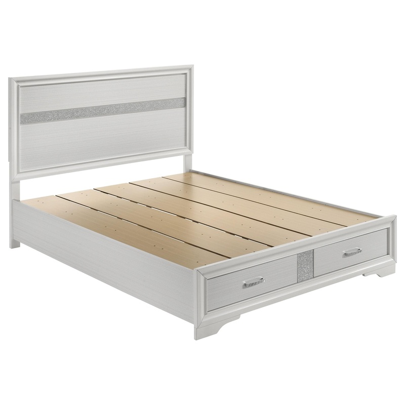 Coaster Furniture Miranda 205111Q 51-inch Wood Queen Storage Panel Bed – White