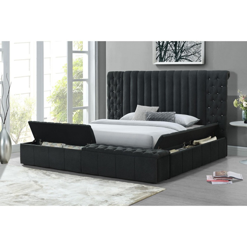 Generation Trade Jasmine 133031 Queen Bed – Charcoal