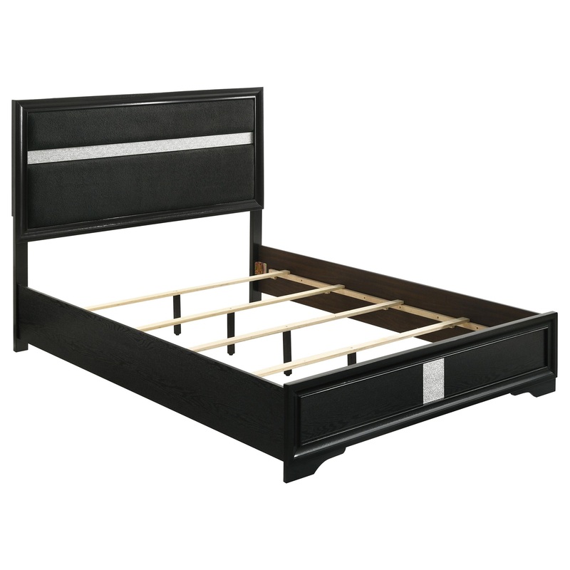 Coaster Furniture Miranda 206360Q 54-inch Upholstered Queen Panel Bed – Black