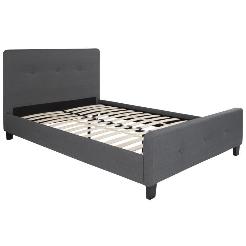 Flash Furniture – Full Size Tribeca Platform Bed Frame – Dark Gray