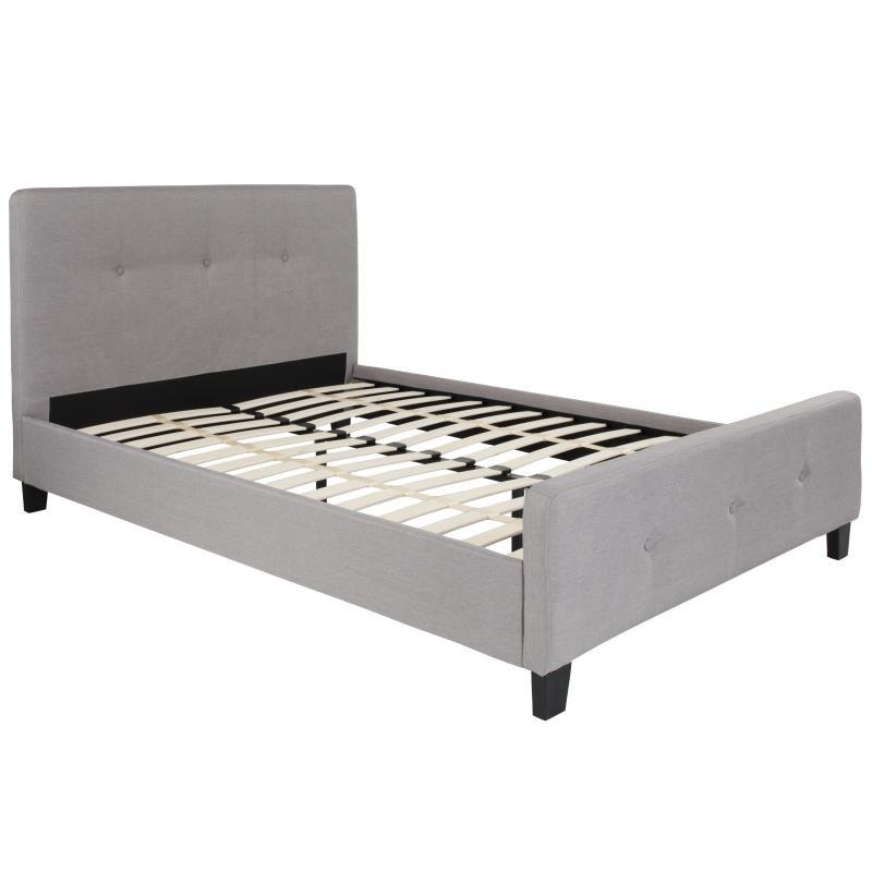 Flash Furniture – Full Size Tribeca Platform Bed Frame – Light Gray