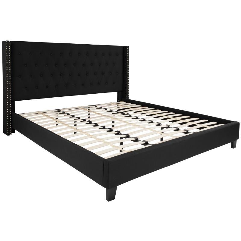 Flash Furniture – King Size Riverdale Platform Bed Frame – Black