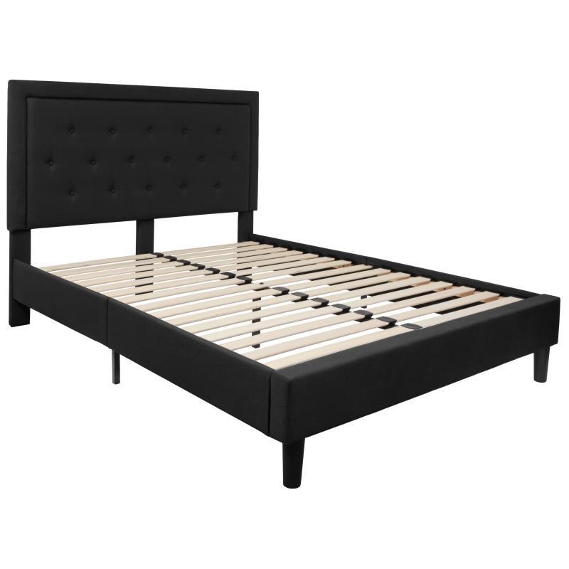 Flash Furniture – Queen Size Roxbury Platform Bed Frame – Black