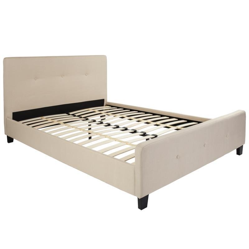 Flash Furniture – Queen Size Tribeca Platform Bed Frame – Beige