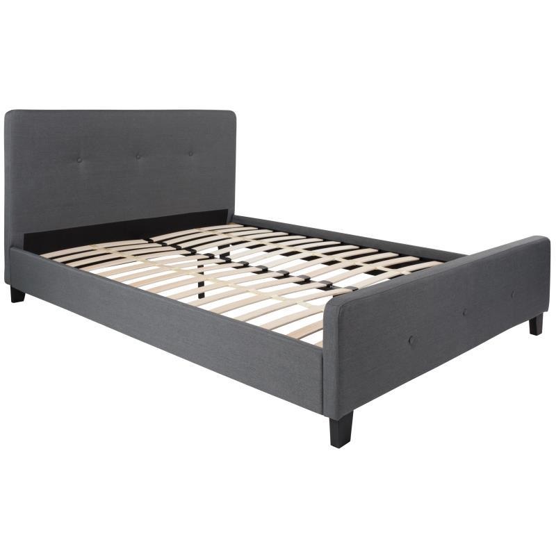 Flash Furniture – Queen Size Tribeca Platform Bed Frame – Dark Gray