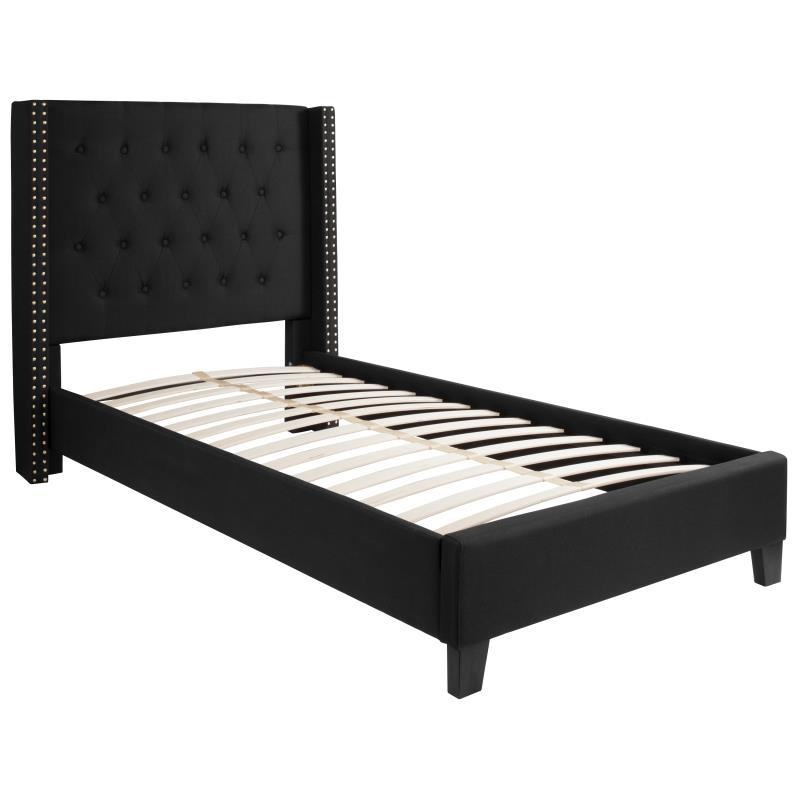 Flash Furniture – Twin Size Riverdale Platform Bed Frame – Black