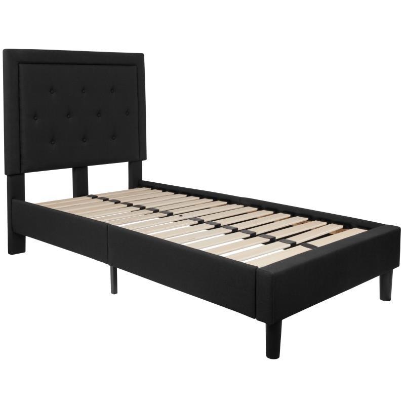 Flash Furniture – Twin Size Roxbury Platform Bed Frame – Black