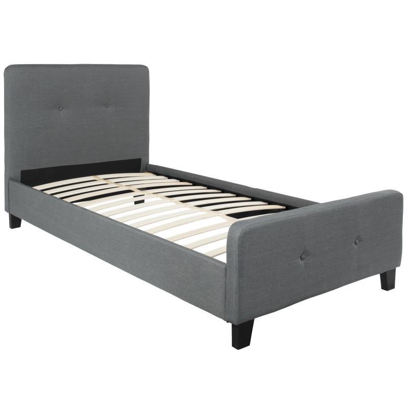 Flash Furniture – Twin Size Tribeca Platform Bed Frame – Dark Gray