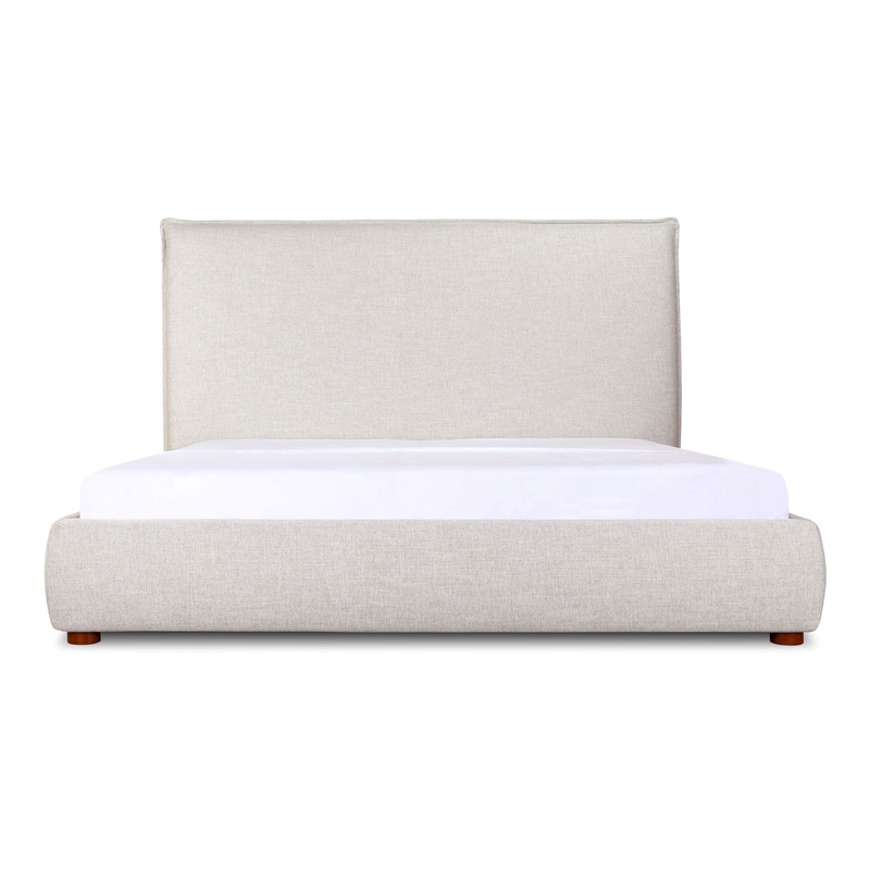 Luzon – King Bed Tall Headboard – Light Gray