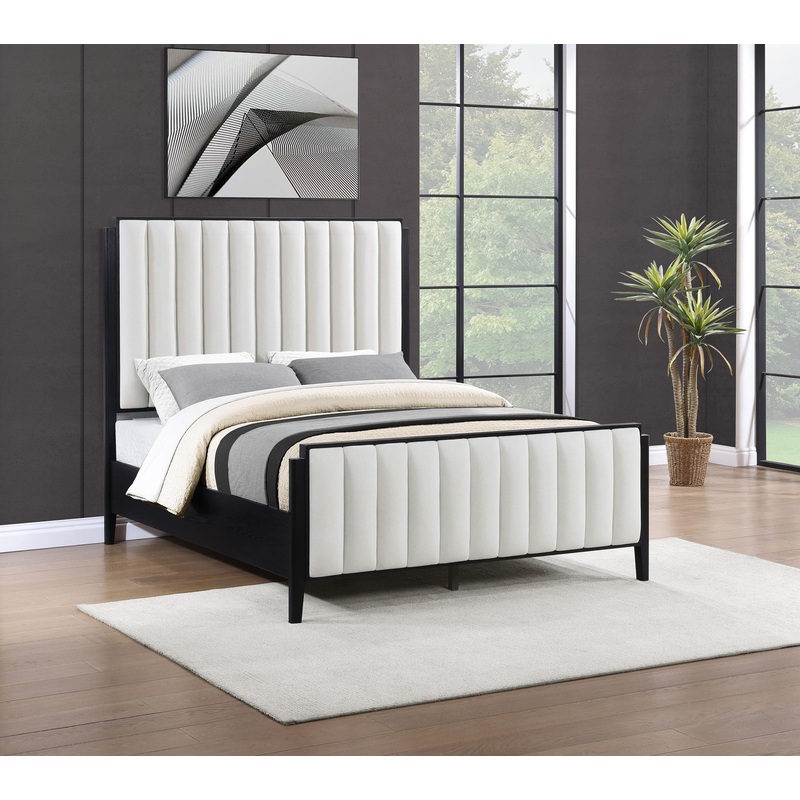 Brookmead 60-inch Upholstered Bed Black