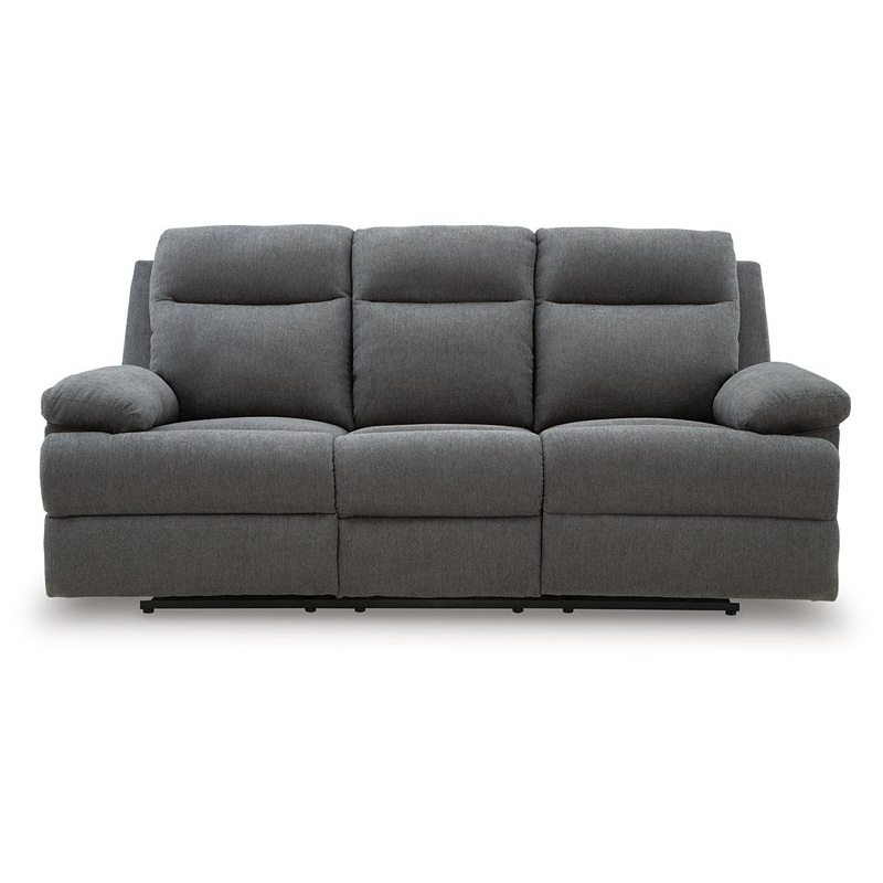 Side-Swipe Reclining Sofa with Drop Down Table