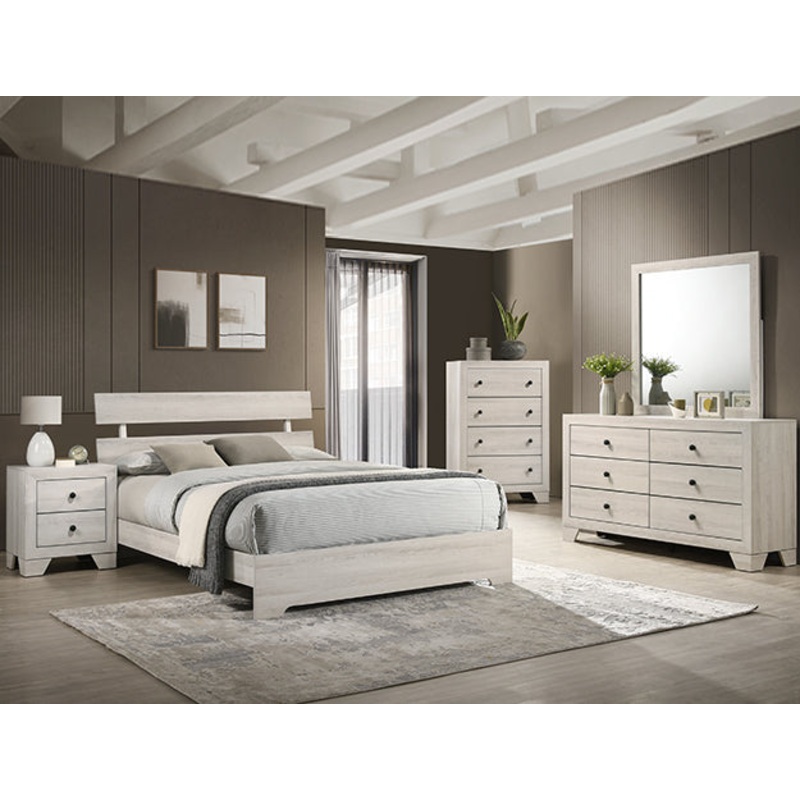 ATTICUS FULL PLATFORM BED WHITE