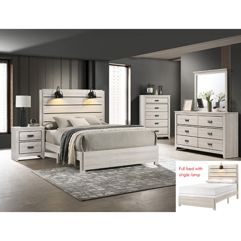 CARTER QN PLATFORM BED 1 BOX WHITE