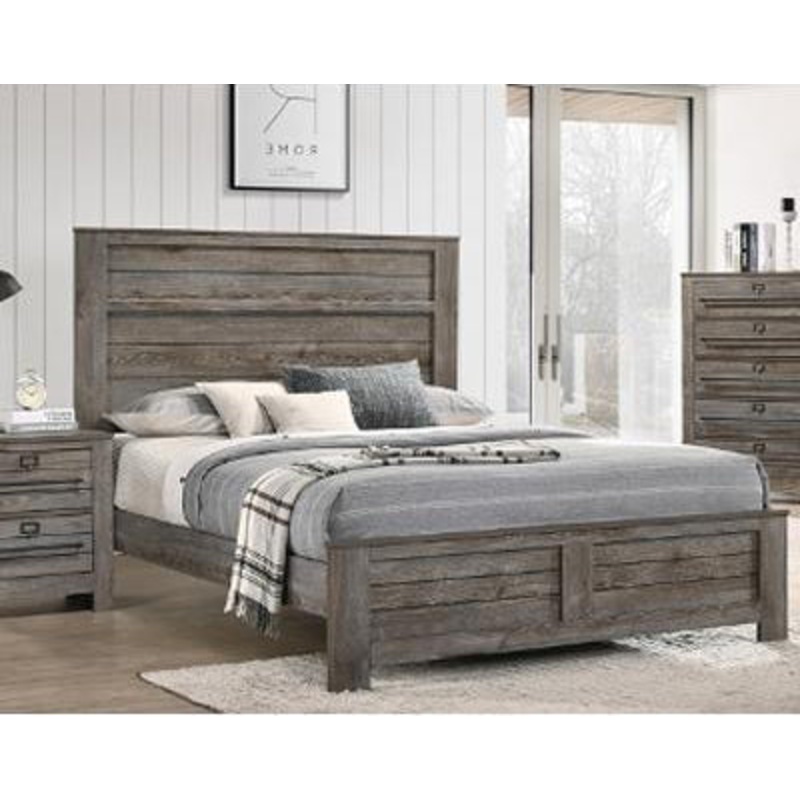 Crown Mark Bateson King Panel Bed in Brown B6960-K