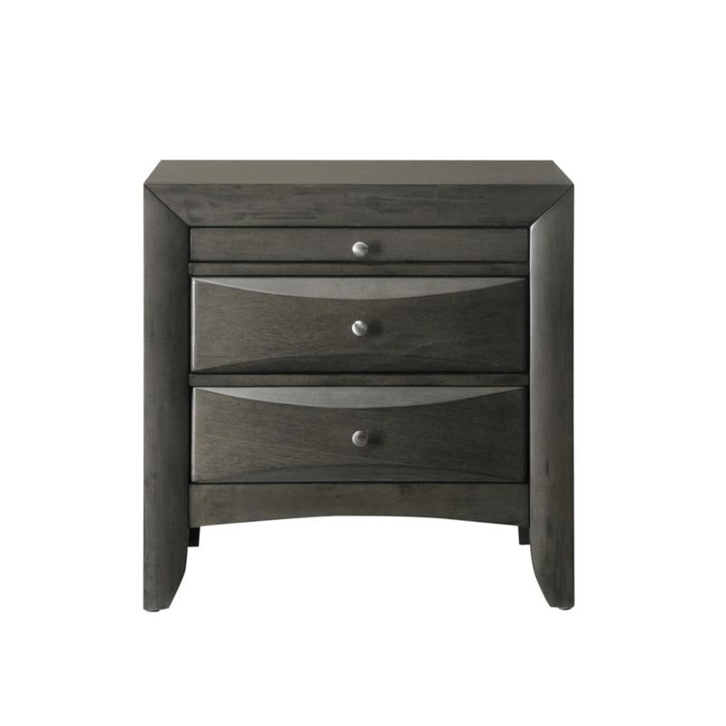 Crown Mark Emily Nightstand in Grey