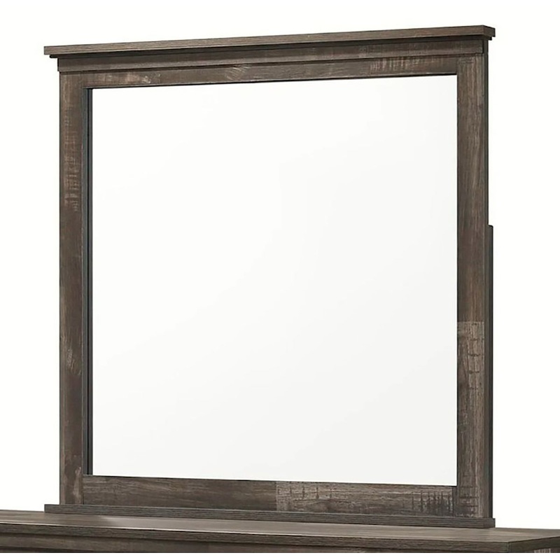 Crown Mark Furniture Carter Dresser Mirror in Brown