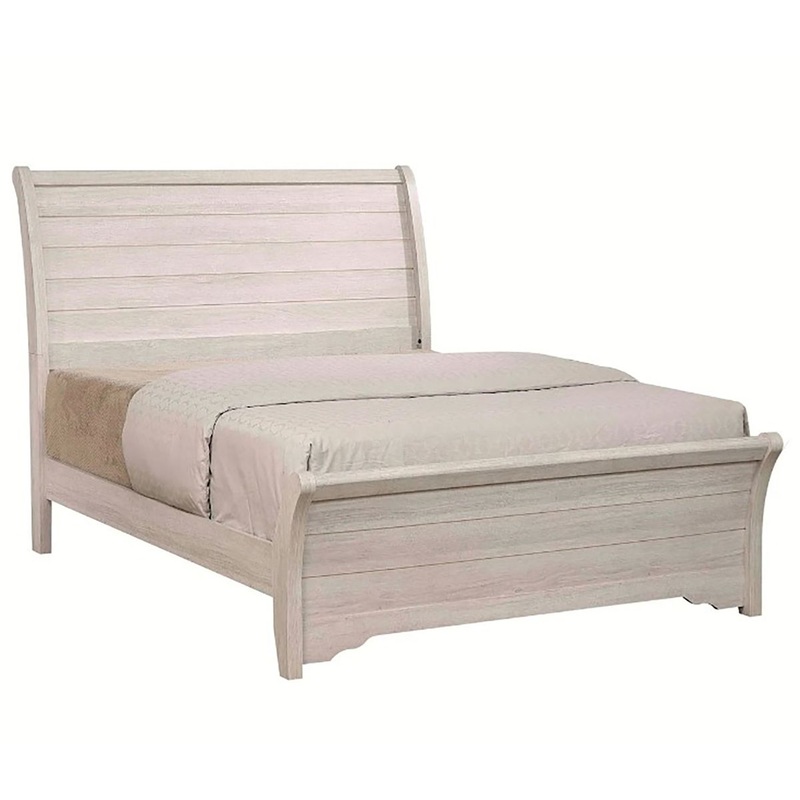 Crown Mark Furniture Coralee King Sleigh Bed in White B8130-K