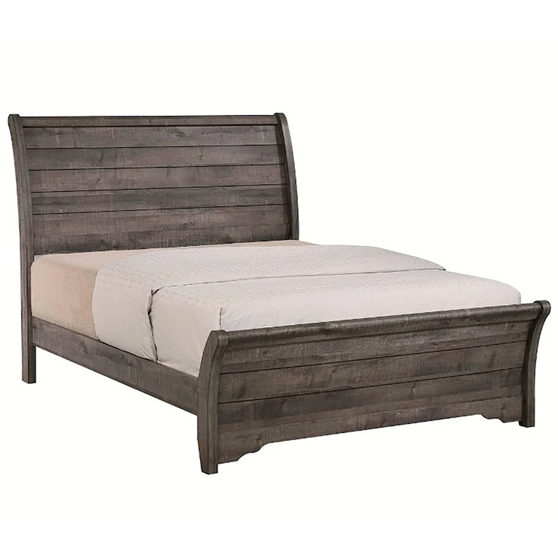 Crown Mark Furniture Coralee Queen Sleigh Bed in Gray B8100-Q