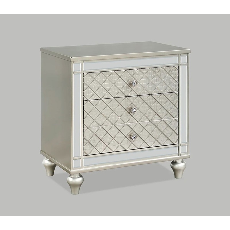 Crown Mark Furniture Cristian 2 Drawer Nightstand in Beige