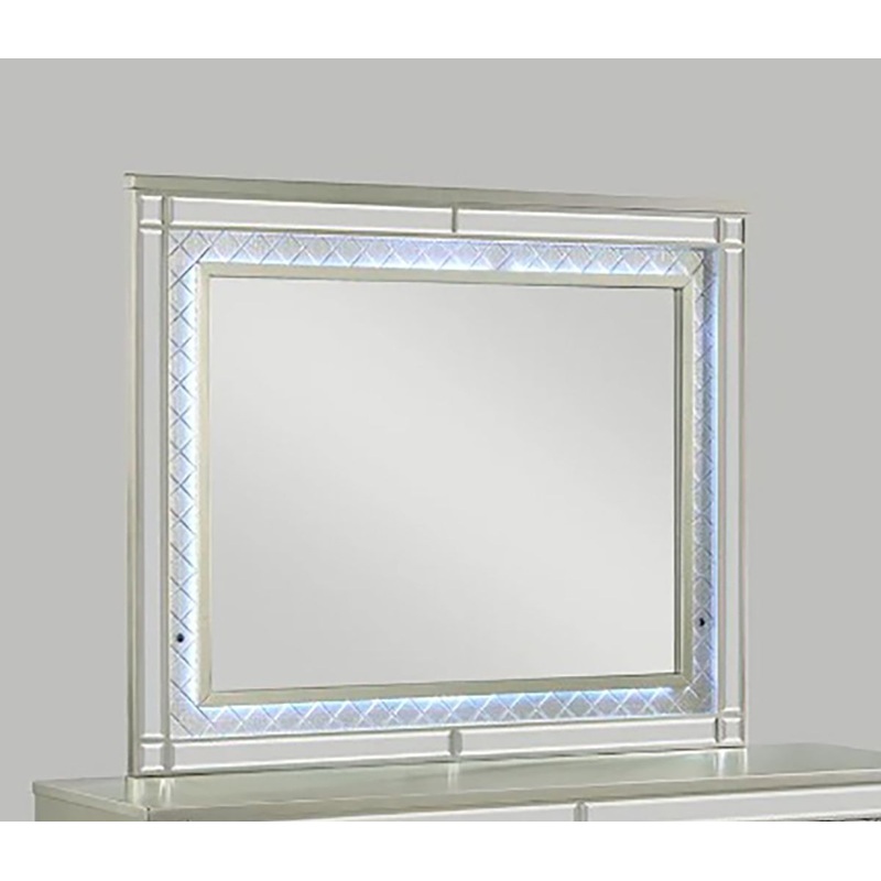 Crown Mark Furniture Cristian Dresser Mirror in Beige