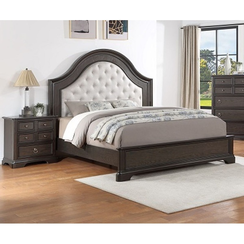 Crown Mark Furniture Duke Queen Bed in Dark Brown