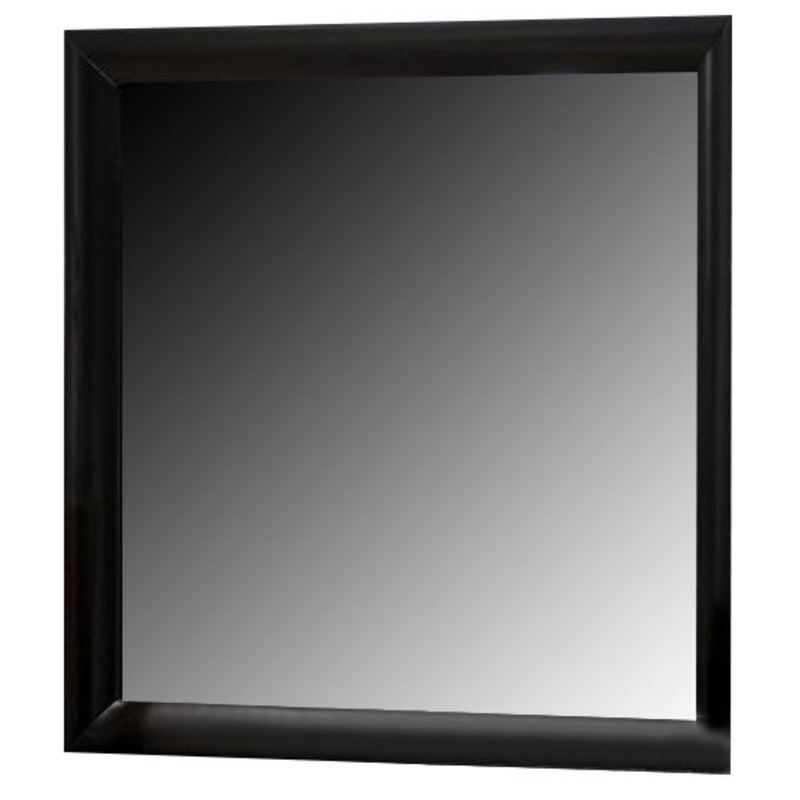 Crown Mark Furniture Emily Dresser Mirror in Black