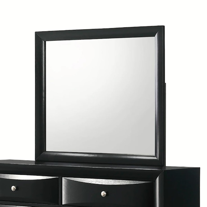 Crown Mark Furniture Fallon Dresser Mirror in Black