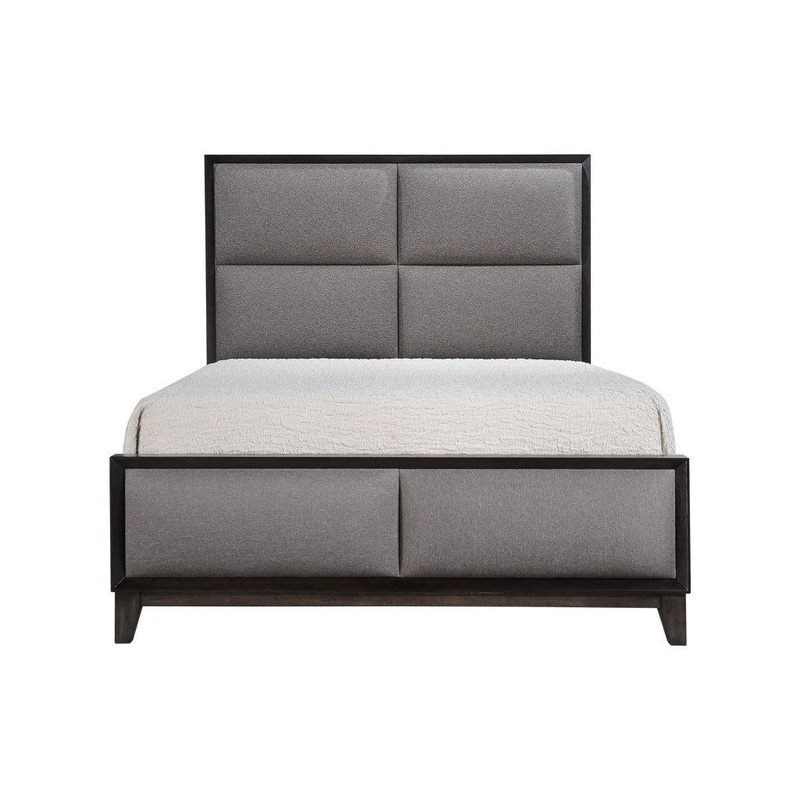 Crown Mark Furniture Florian Queen Panel Bed in Grey
