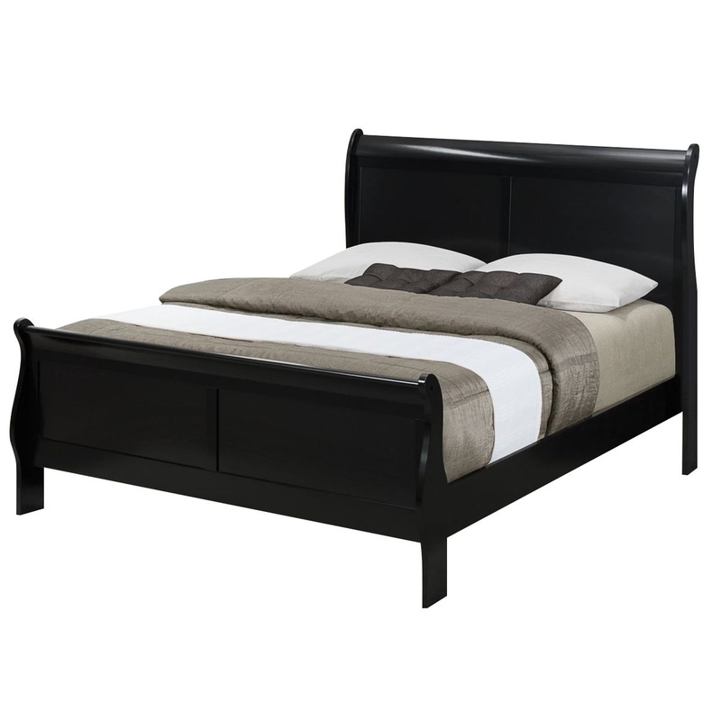 Crown Mark Furniture Louis Philip Twin Bed in Black