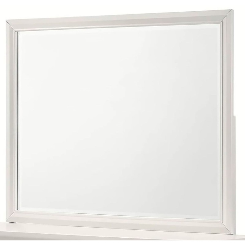 Crown Mark Furniture Lyssa Dresser Mirror in White