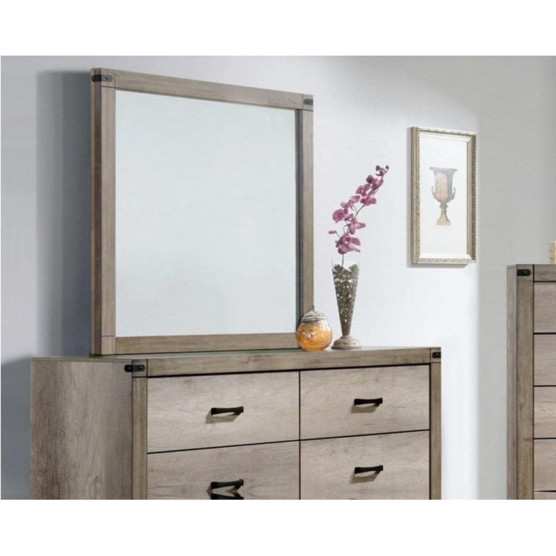 Crown Mark Furniture Matteo Mirror in Melamine