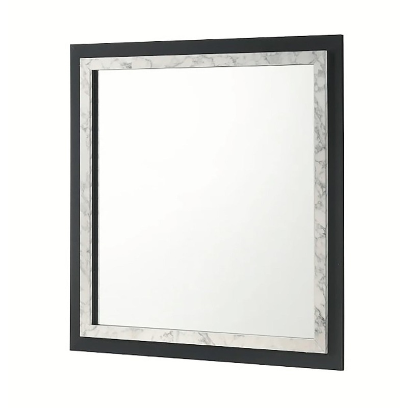 Crown Mark Furniture Rangley Dresser Mirror in Black