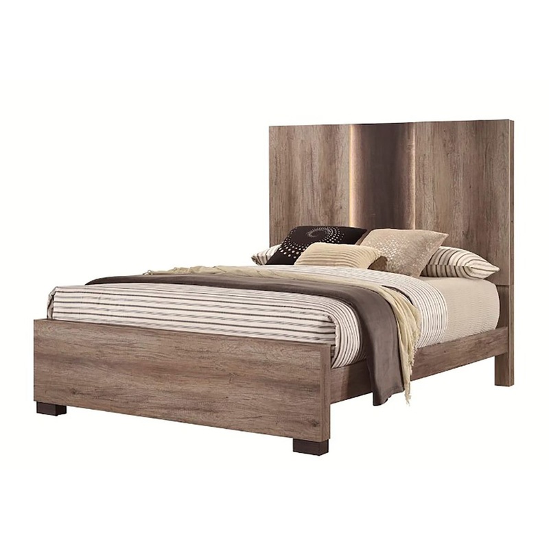 Crown Mark Furniture Rangley King Panel Bed in Brown B6830-K