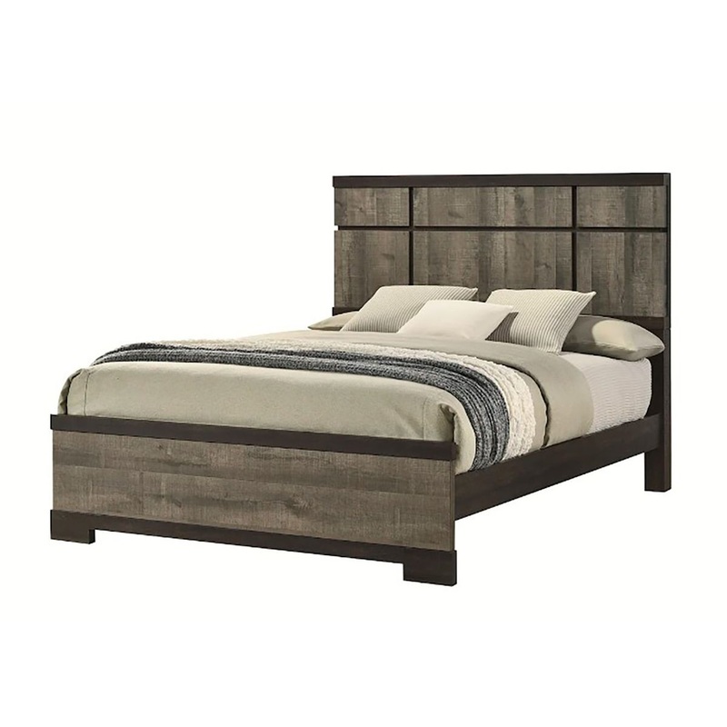 Crown Mark Furniture Remington Queen Panel Bed in Brown B8160-Q