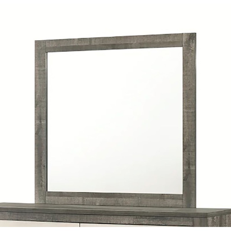 Crown Mark Furniture Rhett Dresser Mirror in Gray