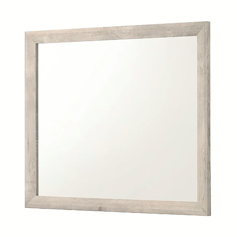 Crown Mark Furniture Valor Dresser Mirror in Gray