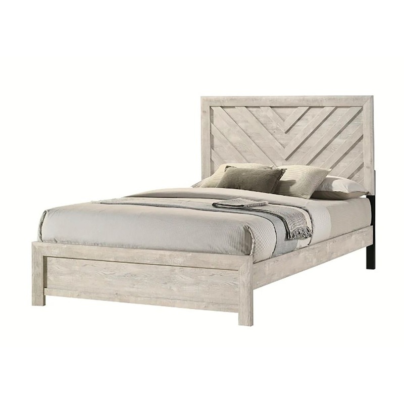 Crown Mark Furniture Valor Twin Panel Bed in Gray B9330-T